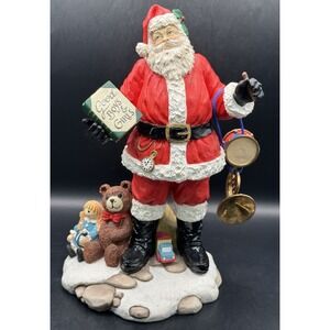 Vintage 1991 Hamilton Collection 9" Ceramic Santa Claus Figurine